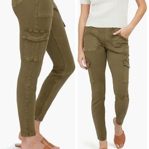Spanx Stretch Twill Ankle Cargo Pants Soft Sage sz Small Petite